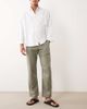 Selected Selected straight linen blend pants in khaki-Green - 2