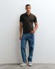Selected Selected tipped collar short sleeve polo shirt in brown - 1