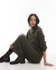 Selected Selected turtle neck knit dress in green - 2