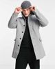Selected Selected wool blend coat with funnel neck in gray - 1
