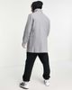 Selected Selected wool blend coat with funnel neck in gray - 2