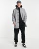 Selected Selected wool blend coat with funnel neck in gray - 3