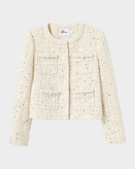Self-Portrait Embellished Boucle Jacket