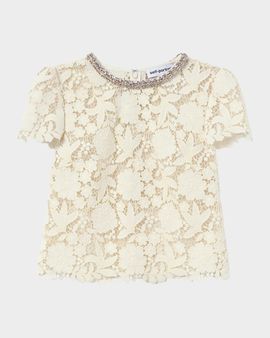Self-Portrait Floral Lace Top