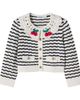 Self-Portrait Kids Self-Portrait Kids Appliqué cable-knit striped cardigan - 1