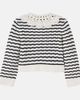 Self-Portrait Kids Self-Portrait Kids Appliqué cable-knit striped cardigan - 3