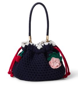Self-Portrait Kids Self-Portrait Kids Appliqué crochet bucket bag