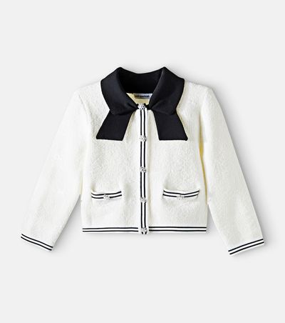 Self-Portrait Kids Self-Portrait Kids Embellished jacquard cardigan