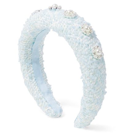 Self-Portrait Kids Self-Portrait Kids Faux pearl-embellished tweed headband