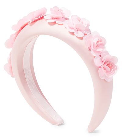 Self-Portrait Kids Self-Portrait Kids Floral-appliqué beaded satin headband
