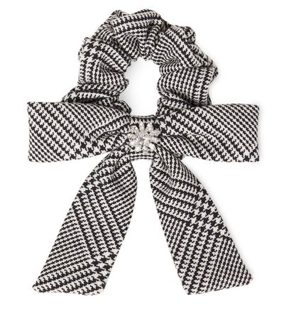 Self-Portrait Kids Self-Portrait Kids Prince of Wales check wool-blend scrunchie