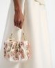 Self-Portrait Self-Portrait Beaded floral satin tote bag - 2
