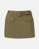 Self-Portrait Self-Portrait Belted cotton twill skort - 1
