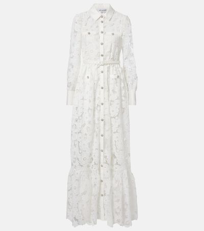Self-Portrait Self-Portrait Belted guipure lace shirt dress