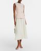 Self-Portrait Self-Portrait Belted pleated bouclÃ© and chiffon midi dress - 2