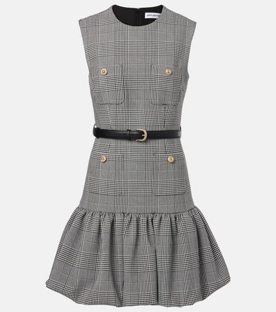 Self-Portrait Self-Portrait Belted Prince of Wales check minidress