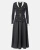 Self-Portrait Self-Portrait Belted ribbed-knit midi dress - 1