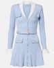 Self-Portrait Self-Portrait Belted ribbed-knit minidress - 1