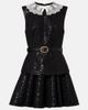 Self-Portrait Self-Portrait Belted sequined bouclÃ© minidress - 1