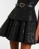 Self-Portrait Self-Portrait Belted sequined bouclÃ© minidress - 4