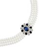 Self-portrait Self-Portrait Blue Crystal Imitation Pearl Choker, 11.9 - 3