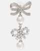Self-Portrait Self-Portrait Bow-detail embellished faux pearl earrings - 2