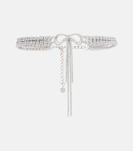 Self-Portrait Self-Portrait Bow crystal-embellished choker