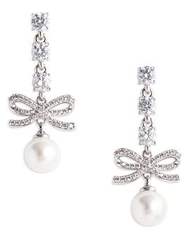 Self-portrait Self-Portrait Bow Crystal Charm Earrings