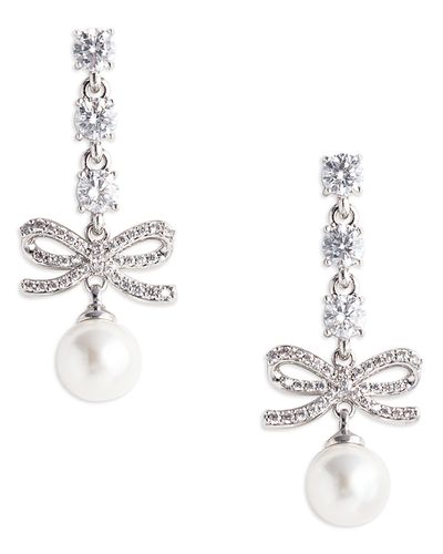 Self-portrait Self-Portrait Bow Crystal Charm Earrings