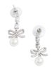 Self-portrait Self-Portrait Bow Crystal Charm Earrings - 4