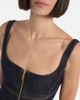 Self-Portrait Self-Portrait Broderie anglaise denim midi dress - 3
