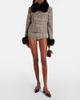 Self-Portrait Self-Portrait Checked faux fur-trimmed jacket - 2