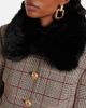 Self-Portrait Self-Portrait Checked faux fur-trimmed jacket - 4