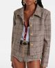 Self-Portrait Self-Portrait Checked faux fur-trimmed jacket - 6