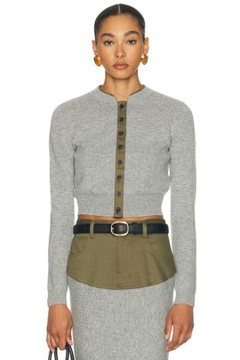 self-portrait self-portrait Contrast Placket Cardigan