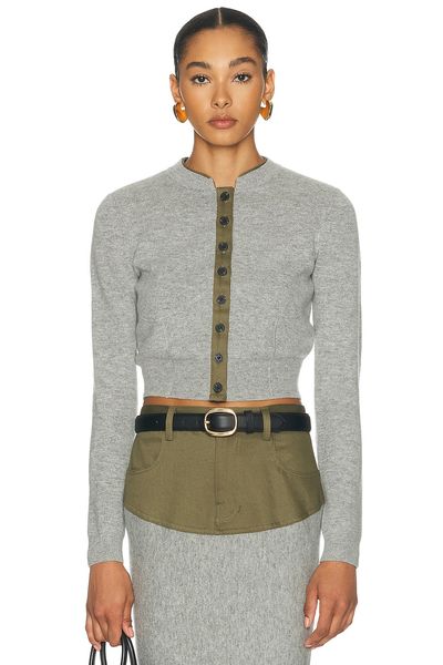 self-portrait self-portrait Contrast Placket Cardigan