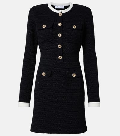 Self-Portrait Self-Portrait Cotton and wool-blend minidress