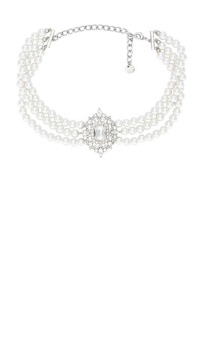 self-portrait self-portrait Crystal Pearl Choker
