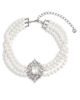 Self-portrait Self-Portrait Cubic Zirconia & Imitation Pearl Choker Necklace, 13.38 - 1