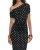 Self-portrait Self-Portrait Draped Knit Midi Dress - 3