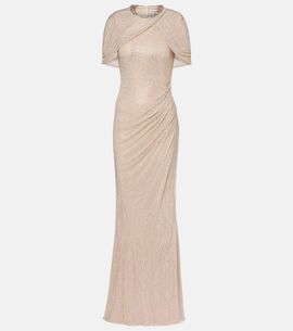 Self-Portrait Self-Portrait Embellished caped maxi dress