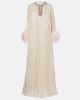 Self-Portrait Self-Portrait Embellished feather-trimmed silk-blend maxi dress - 1