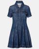 Self-Portrait Self-Portrait Embellished pleated denim minidress - 1