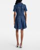 Self-Portrait Self-Portrait Embellished pleated denim minidress - 5