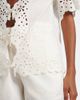 Self-Portrait Self-Portrait Embroidered cutout linen and cotton top - 5
