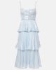 Self-Portrait Self-Portrait Feather-trimmed silk-blend chiffon gown - 1