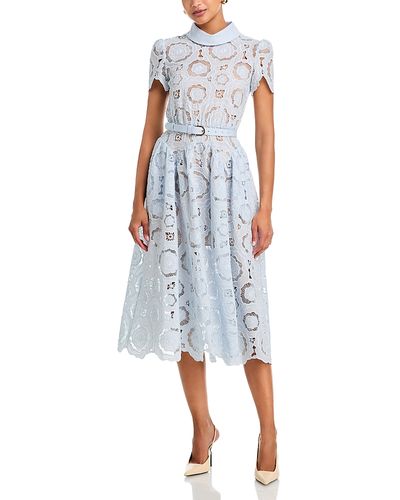 Self-portrait Self-Portrait Floral Lace Midi Dress