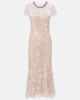 Self-Portrait Self-Portrait Floral sequined mesh midi dress - 1