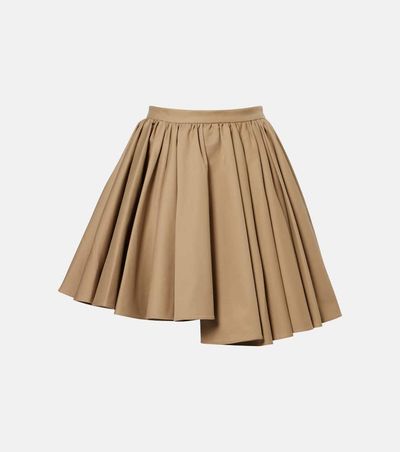 Self-Portrait Self-Portrait Gathered cotton miniskirt