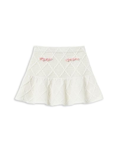 Self-portrait Self-Portrait Girls' Diamond Knit Skirt